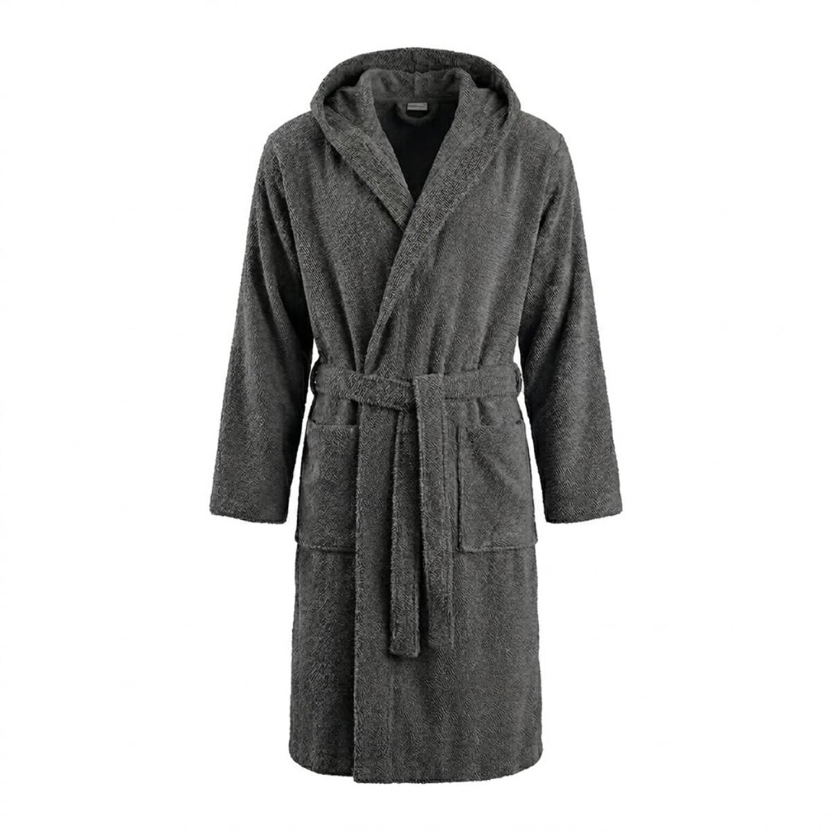 INTRECCI HOME Accappatoio Uomo e Donna, in Puro Cotone Jacquard 500 g, , Morbidezza Extra, Avvolgente, con Cappuccio e Tasche, Elegante e Confortevole,