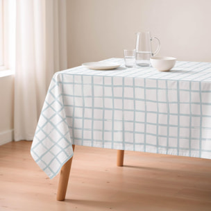 Mantel antimanchas LEONARDO AZUL - 100% algodón