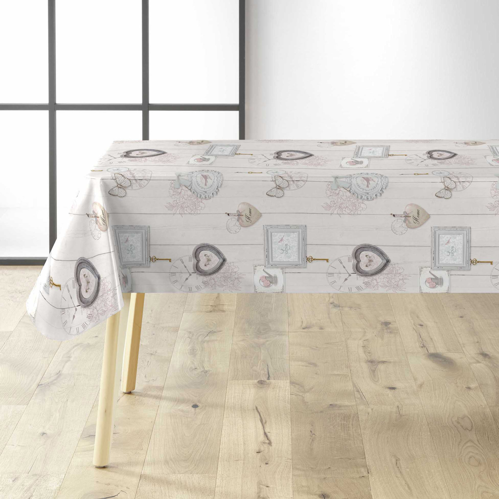 Sous-nappe protectrice imprimée rétro - Naturel