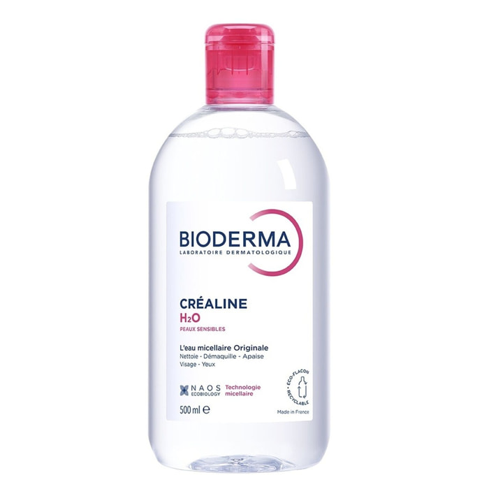 Créaline H2O - Eau Micellaire Démaquillante Sans Rinçage - Peaux Sensibles
