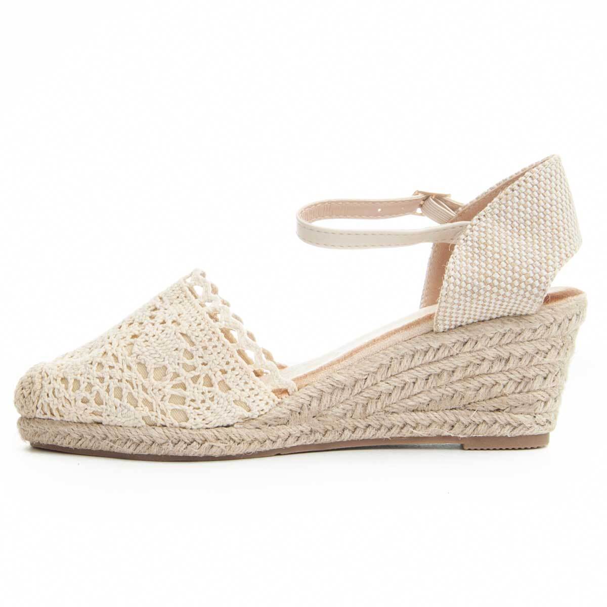 Alpargatas de Cuña - Beige - Altura: 6 Cm