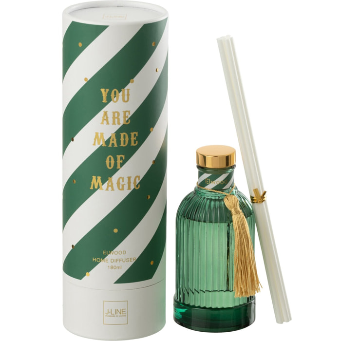 J-Line bâtonnets parfumés Magic - Elwood - verre - blanc/vert - small
