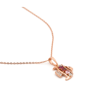 Collar Mahdas acabado oro rosa 18k