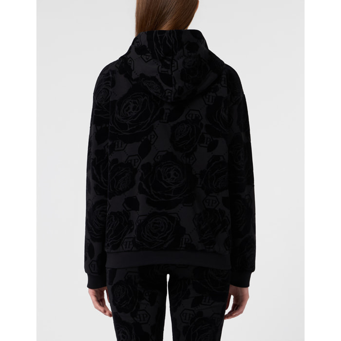 PHILIPP PLEIN Sudadera con cremallera y capucha MONOGRAM