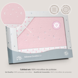 Juego de Sábanas de Coche Coralina Estrellas Luna
