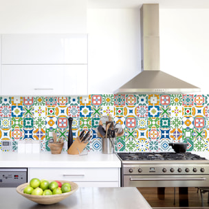 Stickers muraux - Sticker Mural Carrelage adhésif Cuisine Salle de Bain - 24 STICKERS CARRELAGES AZULEJOS DULCIA