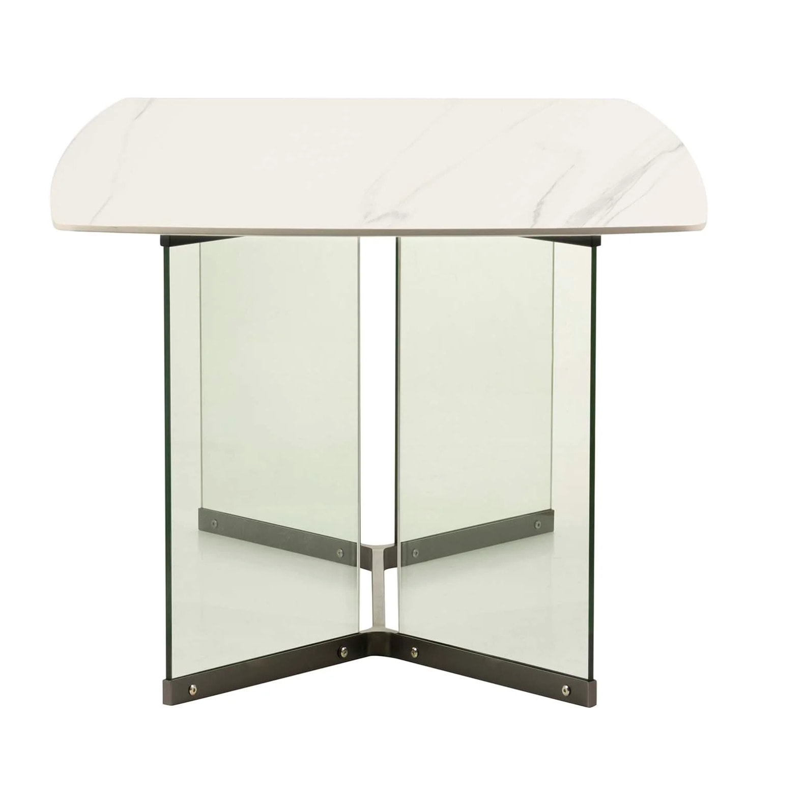 Mesa Comedor Marmol Cristal Nakin 200x100x75 Cm