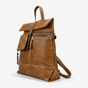 Mochila antirrobo cuero con bolsillos