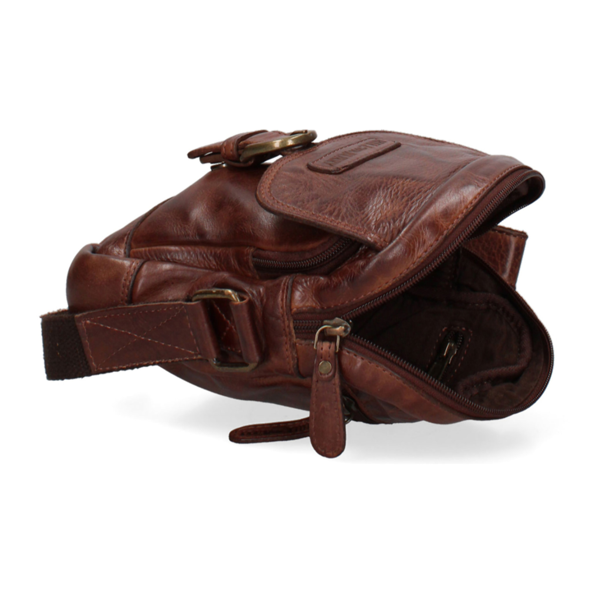 Borsa a tracolla  da uomo In Vera pelle Made in Italy 17x22x7 cm