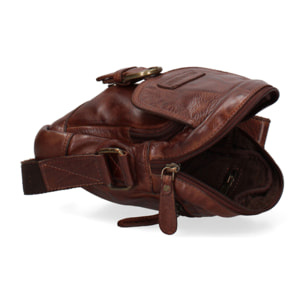 Borsa a tracolla  da uomo In Vera pelle Made in Italy 17x22x7 cm