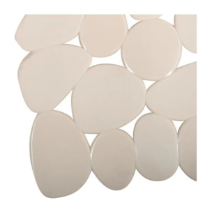 MSV Tapis Fond de douche PVC GALETS 53x53cm Beige