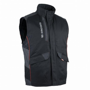 Gilet de travail bodywarmer matelassé FACOM Track Noir/Rouge Taille S - FXWW5000E-S