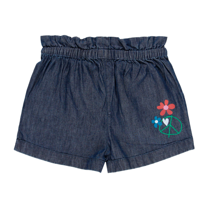 Bermudas denim de bebé niña