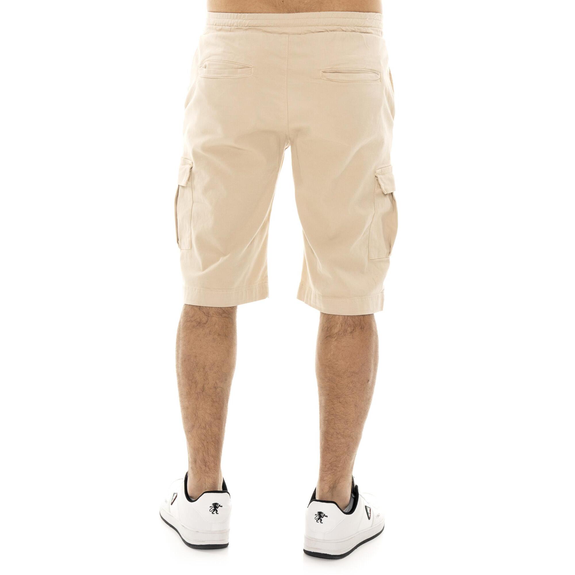 Bermuda cargo da uomo in twill elasticizzato Leone Easy