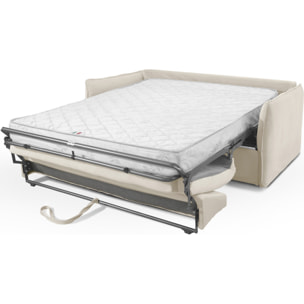 Canapé convertible express déhoussable 3 places en velours - GINA