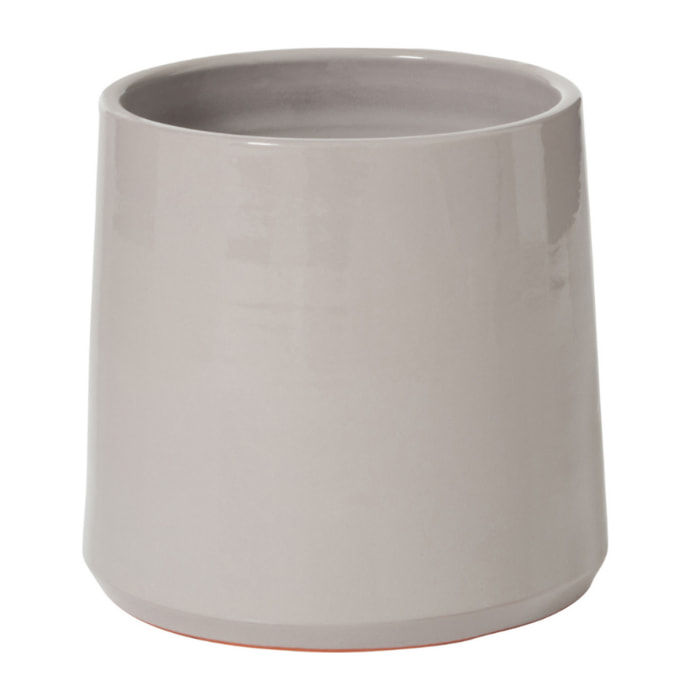 J-Line cache-pot Rond - céramique - gris - medium - Ø 23 cm