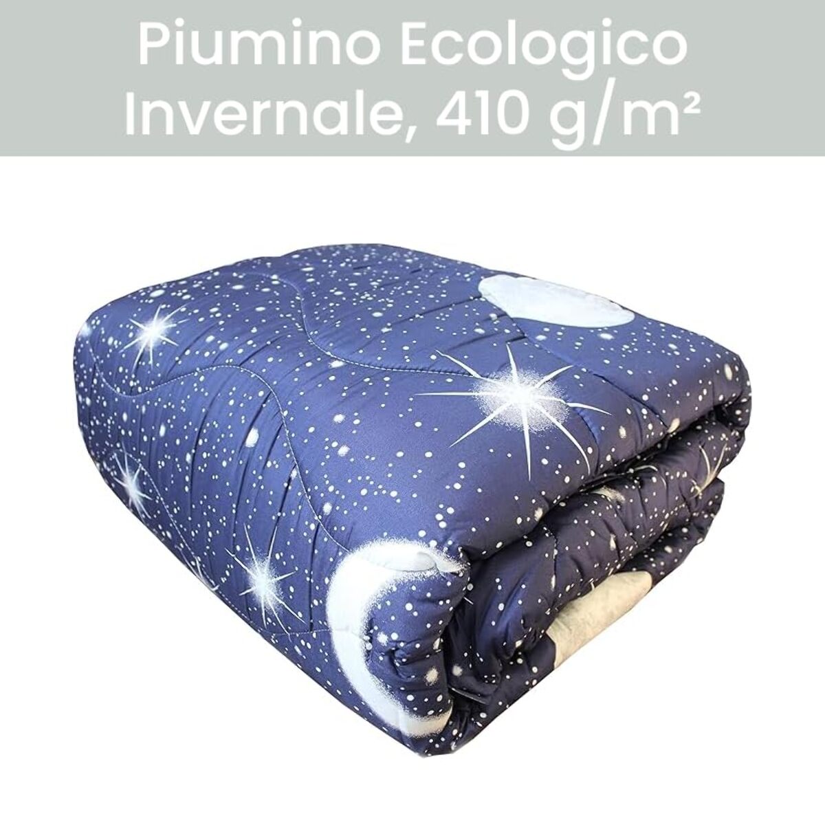 Intrecci - Piumino Invernale, 410 g/m², Anallergico e Antiacaro, Made in Italy, Lavabile in Lavatrice, Ecologico, Una Piazza e mezza