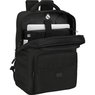 Mochila 2 bolsillos portatil 15,6+usb real madrid premium