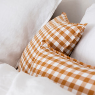 Housse de coussin en coton et lin, PASSION VICHY