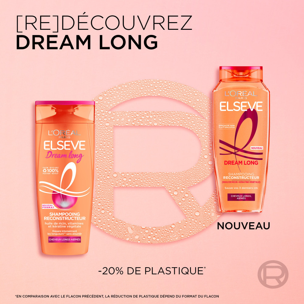 Lot de 12 - L’Oréal Paris Elseve Dream Long Shampooing Reconstructeur 300ml