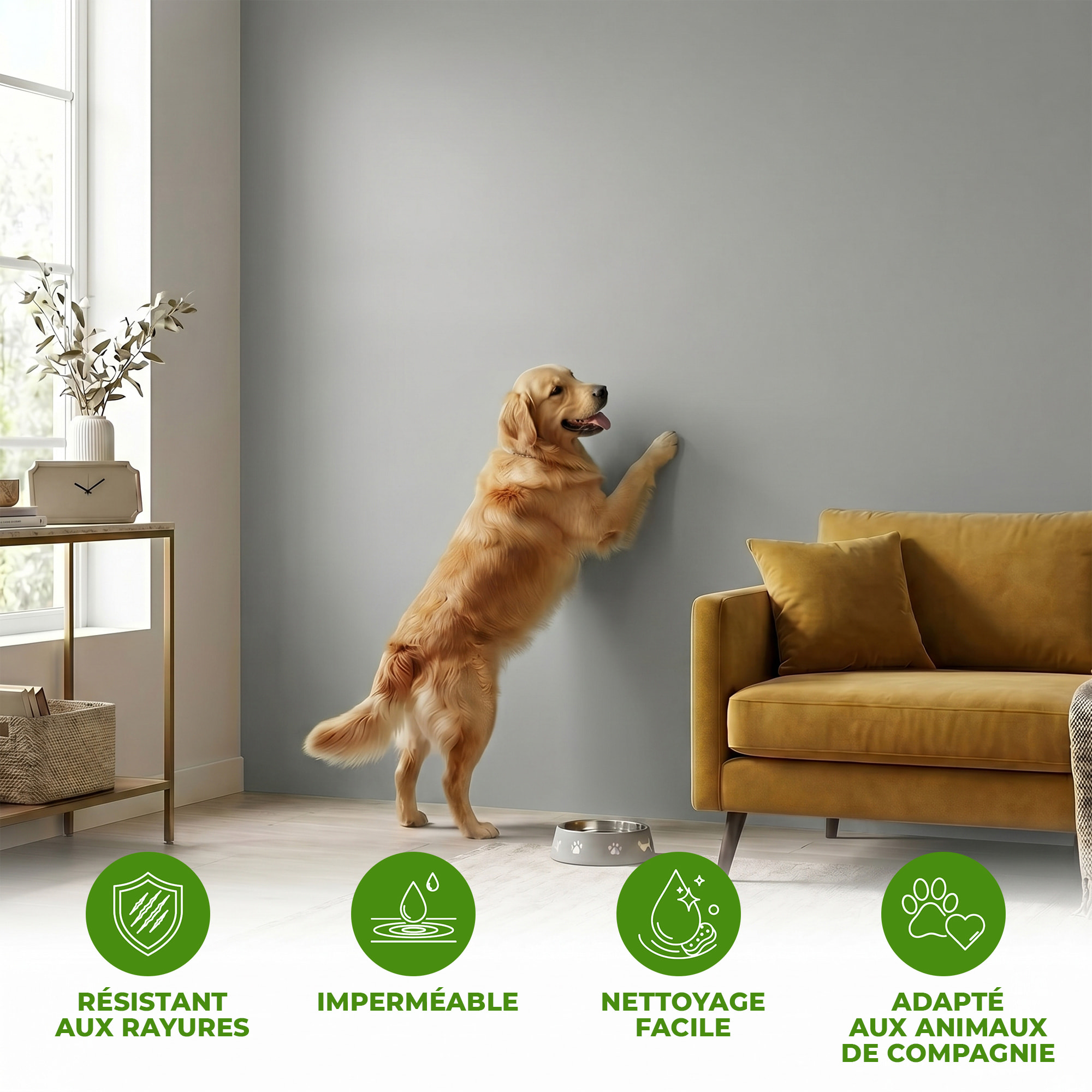 Rouleau adhésif décoratif Vinyle au Mètre - Gris clair - Sticker Lavable Imperméable Mur Cuisine Meubles