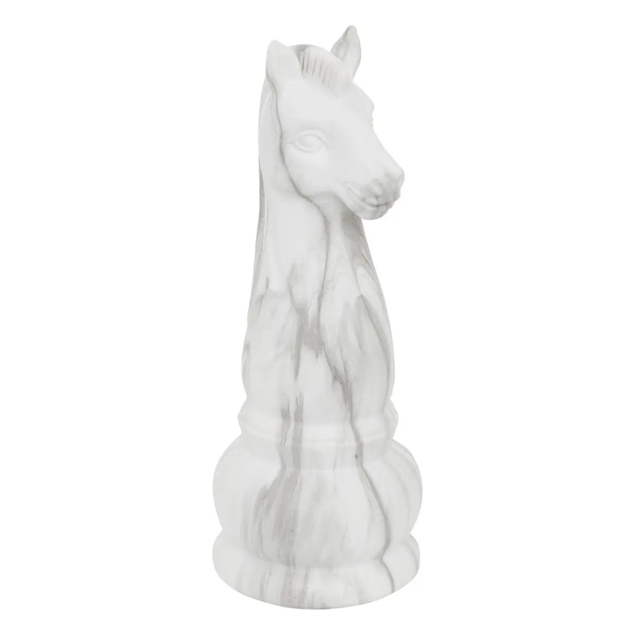 Déco à poser pièces d'échec "Olen" gris H26,5cm