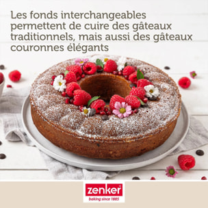 Moule à manqué et à savarin double fond Zenker PerfectBack+