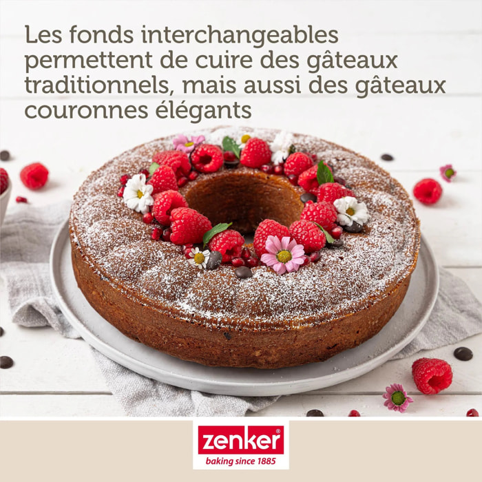 Moule à manqué et à savarin double fond Zenker PerfectBack+