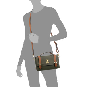 Bernareggio Bolso bandolera Mujer. Piel auténtica Ruga.