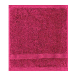 Carre pur coton 550 g/m² uni rose Elea fuchsia