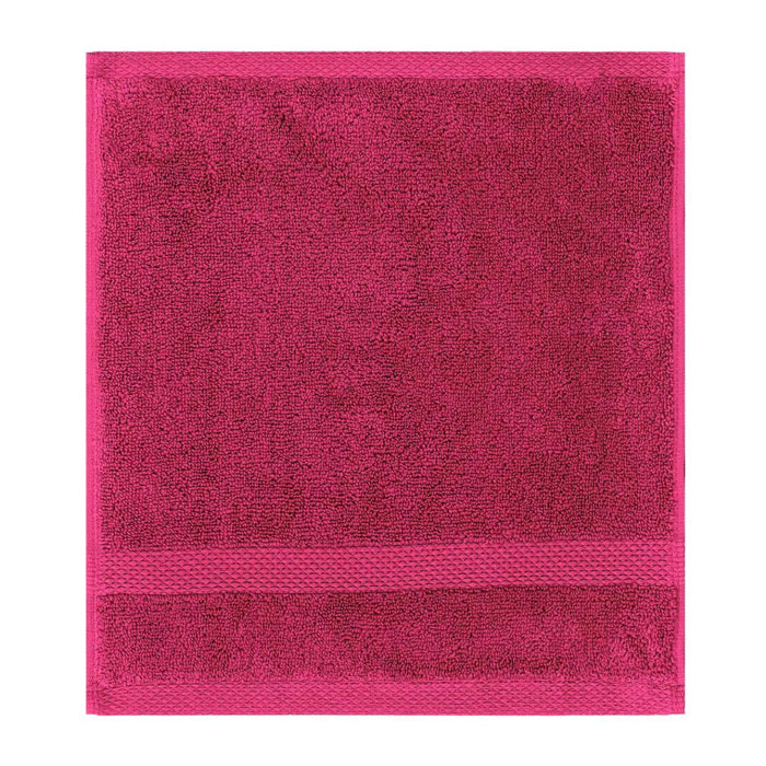 Carre pur coton 550 g/m² uni rose Elea fuchsia