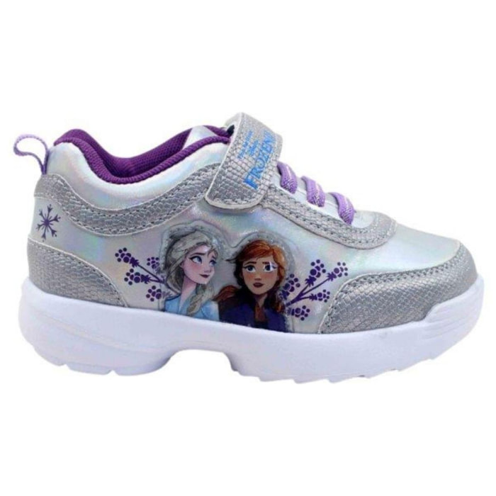 Scarpe Frozen con Luci Sneakers Bambina Silver Lei Frozen