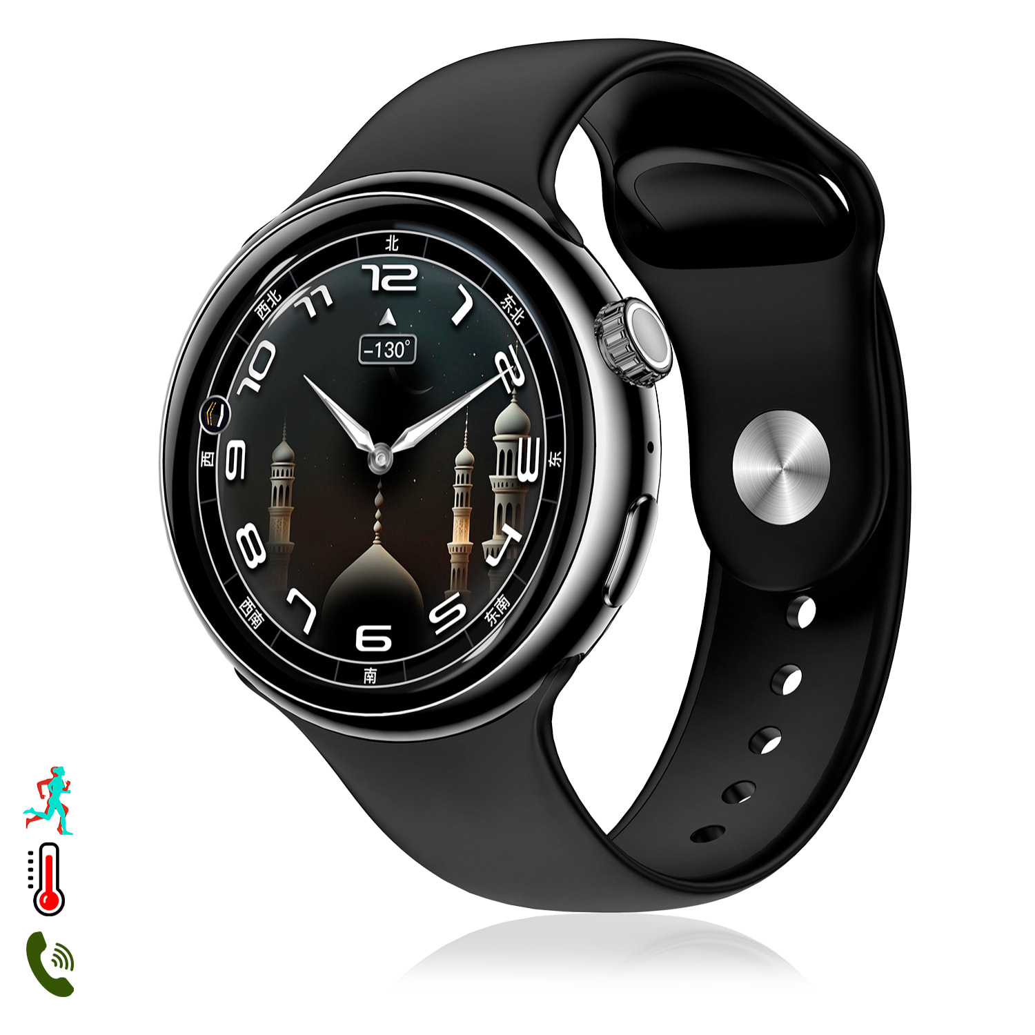 Smartwatch Z12 Pro con monitor de tensión cardiaco avanzado, O2, termómetro. Múltiples modos deportivos. Doble correa.