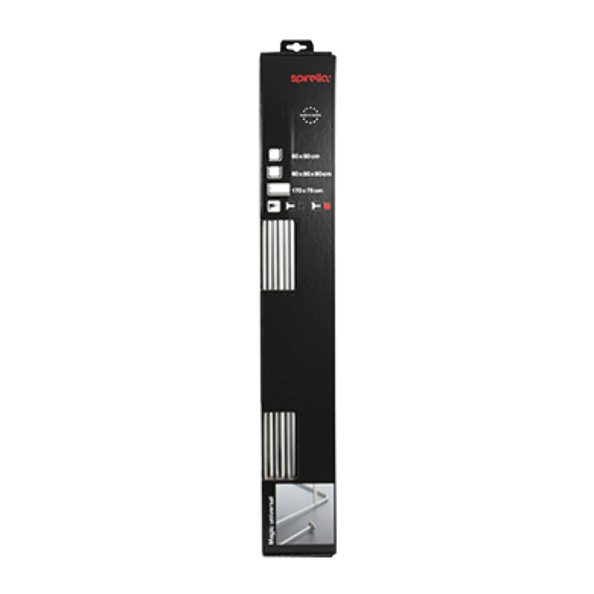Barre tringle pour rideau de douche d'angle modulable à fixer en Alu MAGIC UNIVERSAL Finition Brillante Spirella