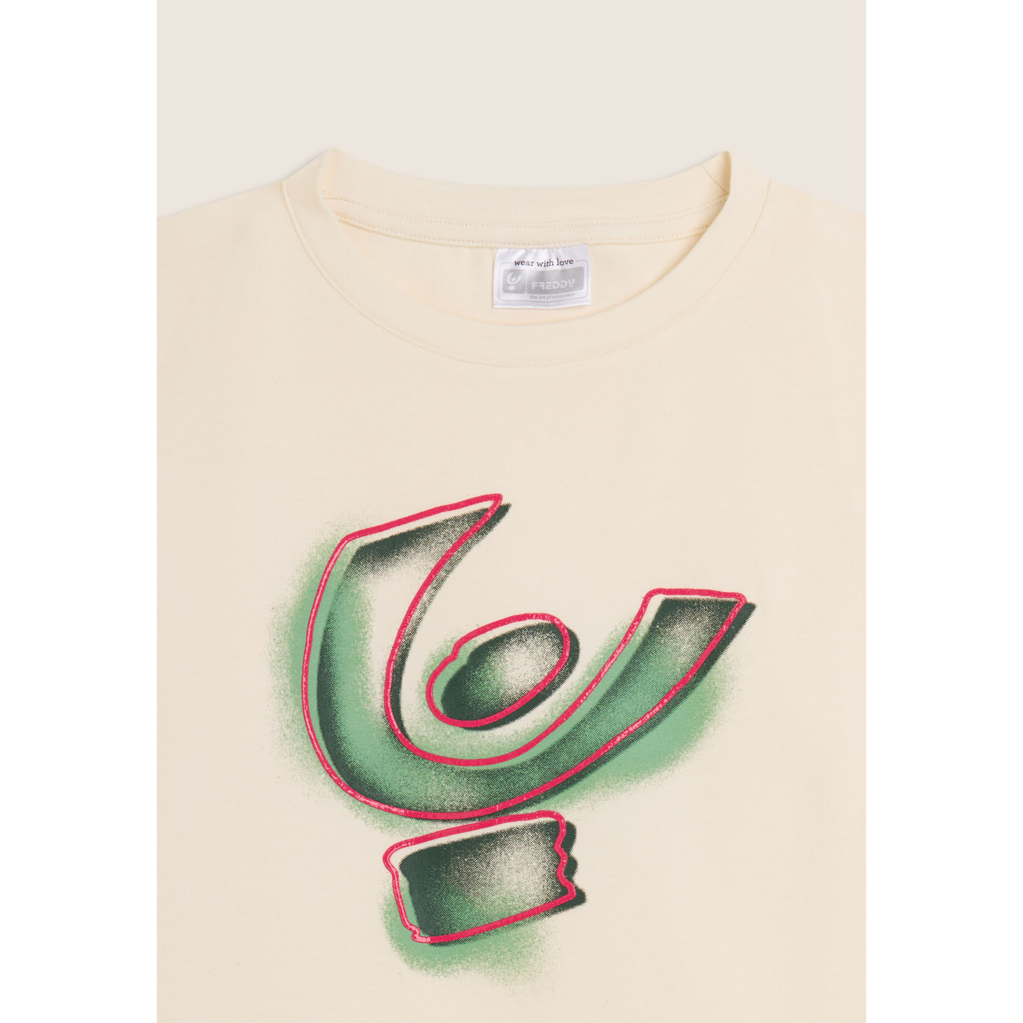 T-shirt Junior manica lunga con maxi logo effetto spray