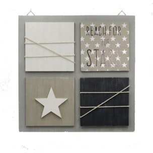 Portamemo da muro in legno cm30x30x2