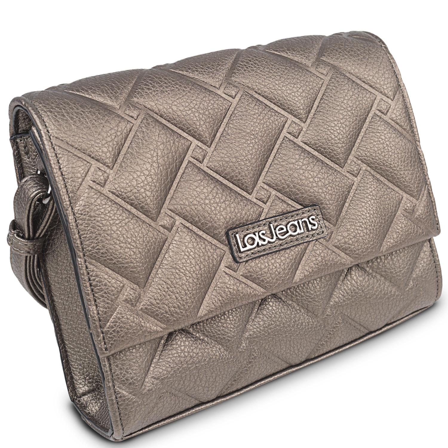 Bolso Bandolera Mujer Sint/Pu Lois Dewey Plata Oscuro