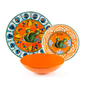 Service de table 18 pièces Excelsa – Bari Vecchia, Porcelaine Multicolore