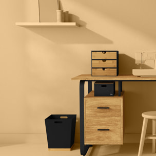 Corbeille bambou "Bava" noir