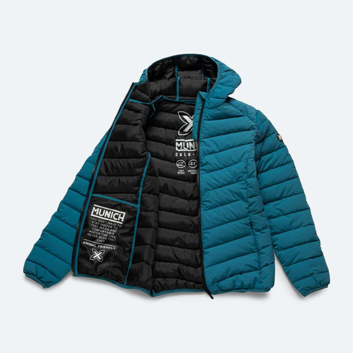 Chaqueta MUNICH Padding de nylon-poliéster petroleo