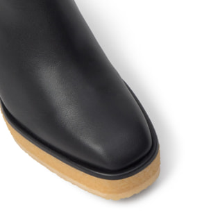 Botín de cuña Bambola en napa con cierre elástico