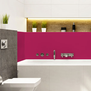 Rouleau adhésif décoratif Vinyle au Mètre - Fushia - Sticker Lavable Imperméable Mur Cuisine Meubles