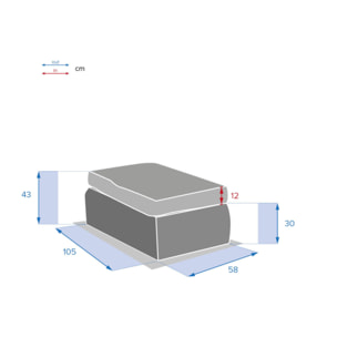Pouf de jardin Mooréa Savana