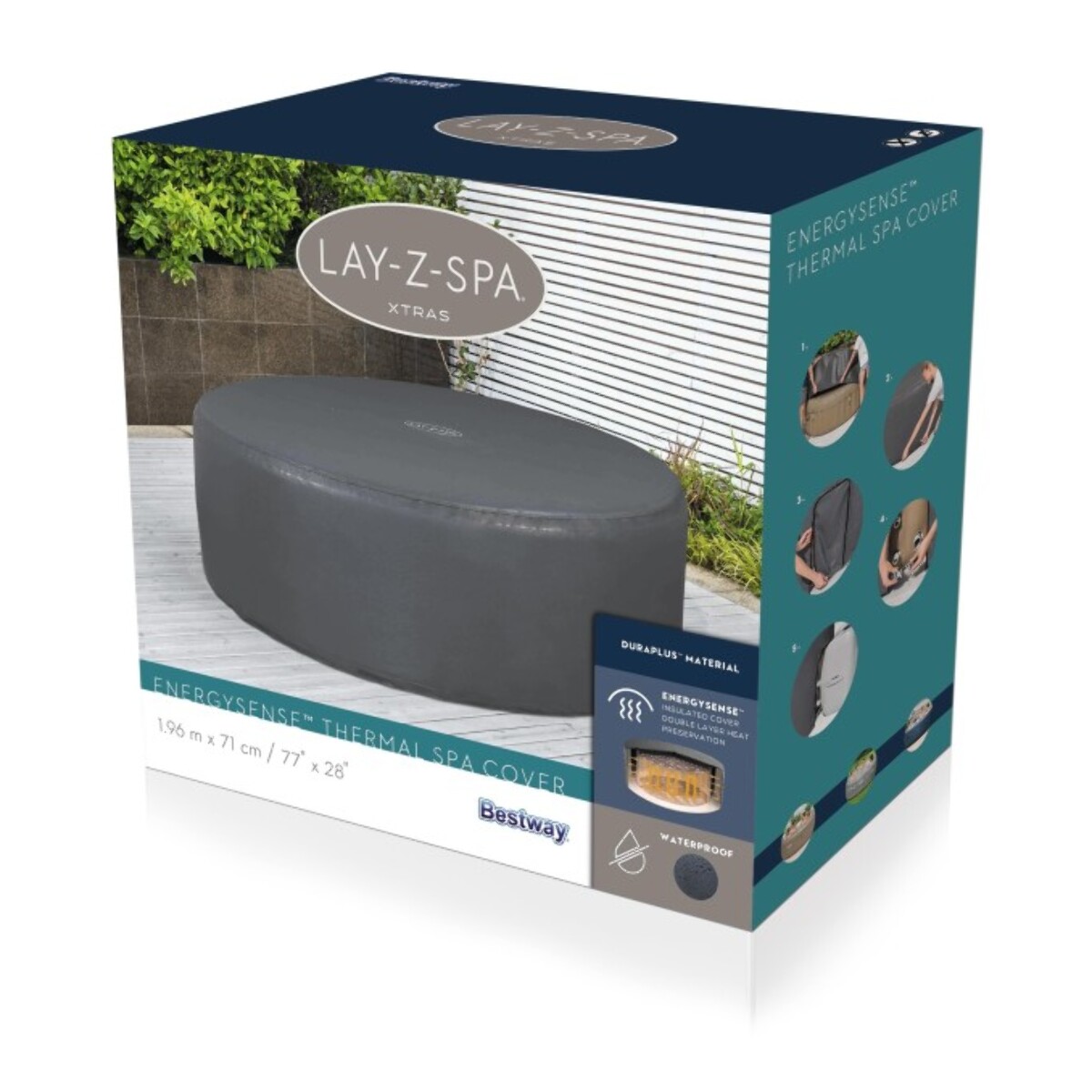 Bestway Couverture thermique EnergySense spa rond 196 x 71 cm