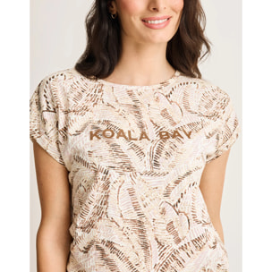 Camiseta Manga Corta Beige - Zebriye