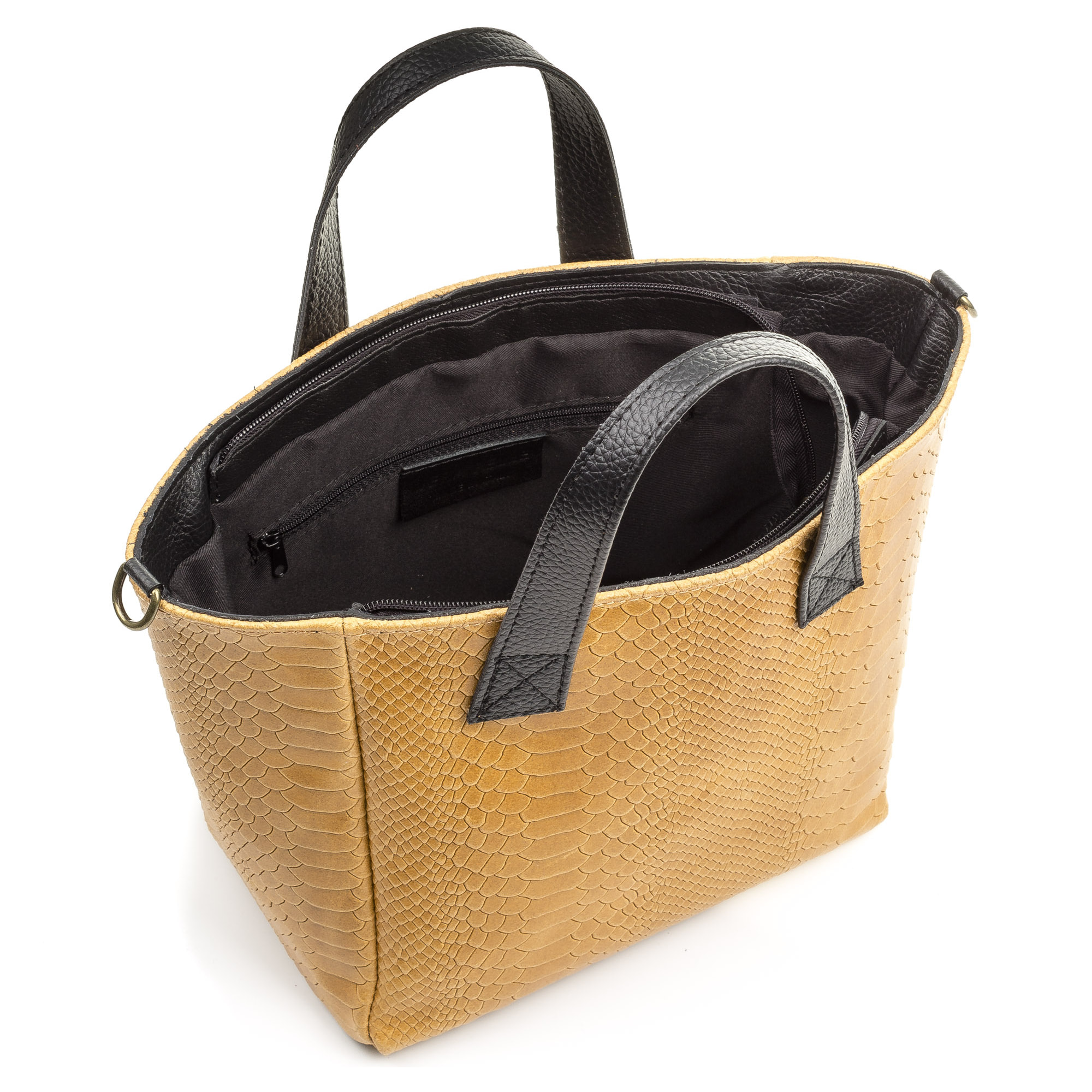 Cassandra Borsa tote Donna.Vera Pelle Camoscio Stampa Serpente