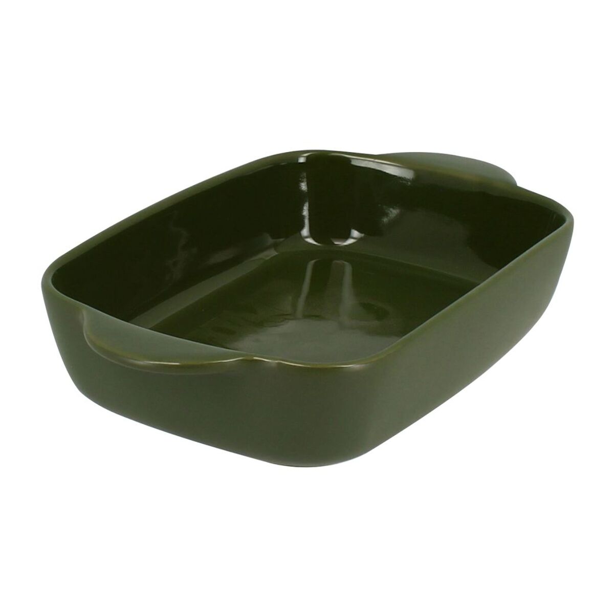 Plat à four en grès vert 22x13,5cm  OCTAVE