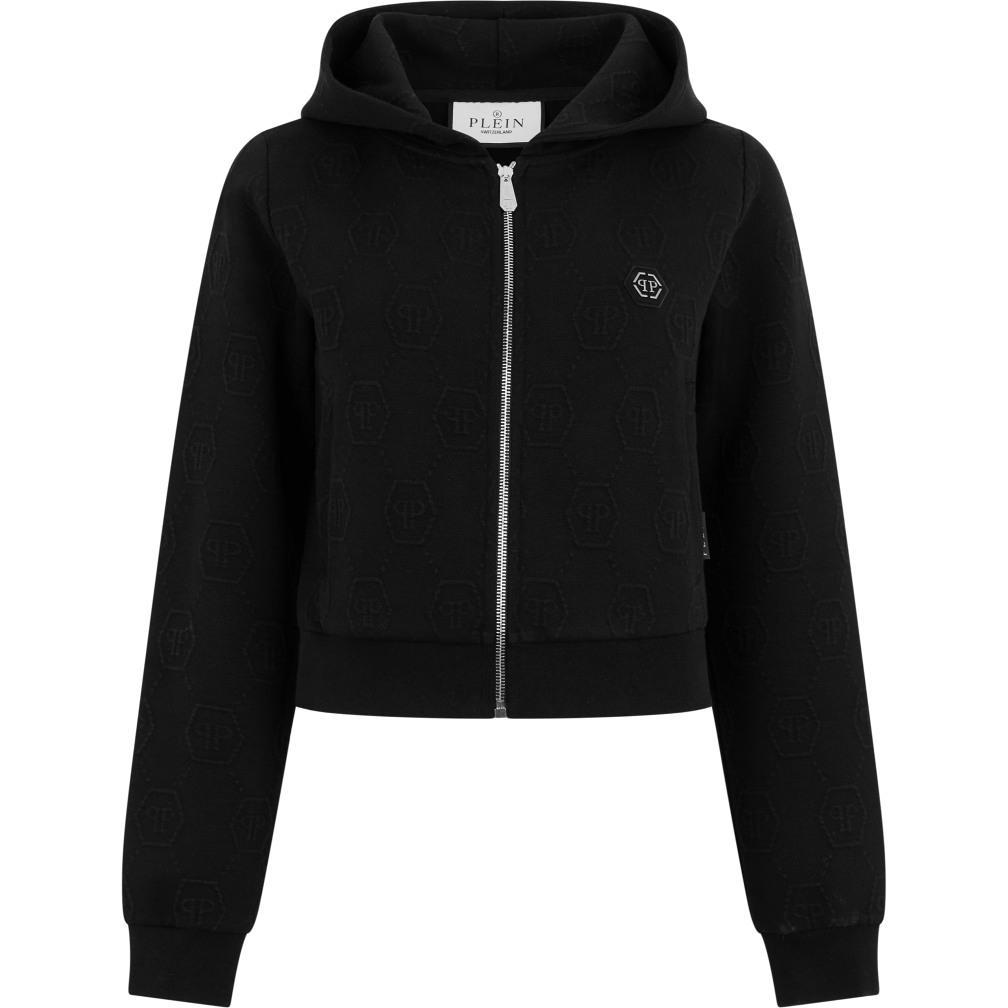 PHILIPP PLEIN Sudadera con cremallera y capucha MONOGRAM
