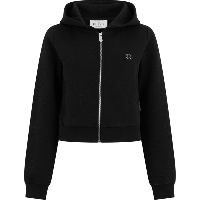 PHILIPP PLEIN Sudadera con cremallera y capucha MONOGRAM