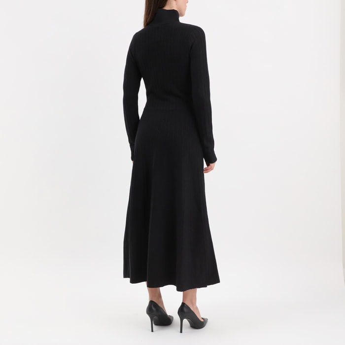 Vestido - corte ajustado - 100% lana - negro